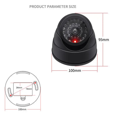 New Red Flashing LED Light Black/White Dummy Conch Camera Home Office Surveillance Security System Fake CCTV Security Camera