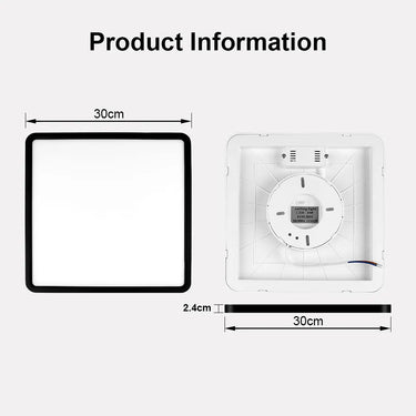 Square 0.9inch LED Ceiling Light 36w24wTuya Smart Remote/App Voice Control Alexa/Google Control Large Ceiling Lights Living Room