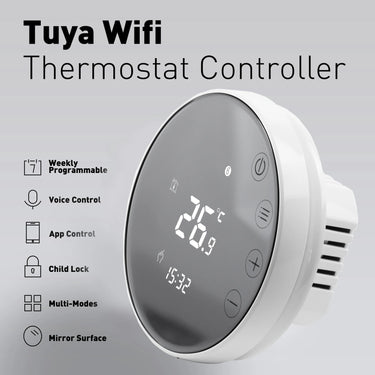 Beok Tuya Smart Wifi Thermostat Warm Floor Gas Boiler Heating Thermoregulate LCD Touch Screen Remote Control for Alice, Alexa