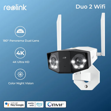 Reolink Duo 2 WiFi Camera 4K Dual Lens Outdoor Security Camera CCTV 8MP IP Cam Smart Detection Home Video Security Protection